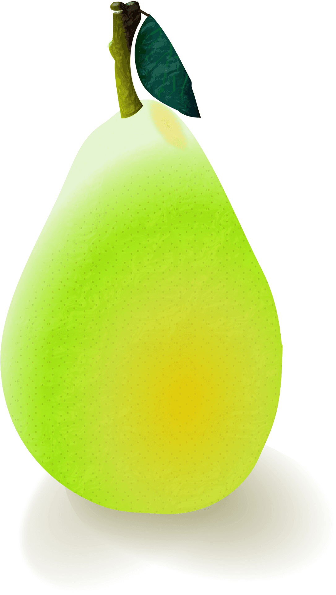 Green Yellow Pear Illustration PNG