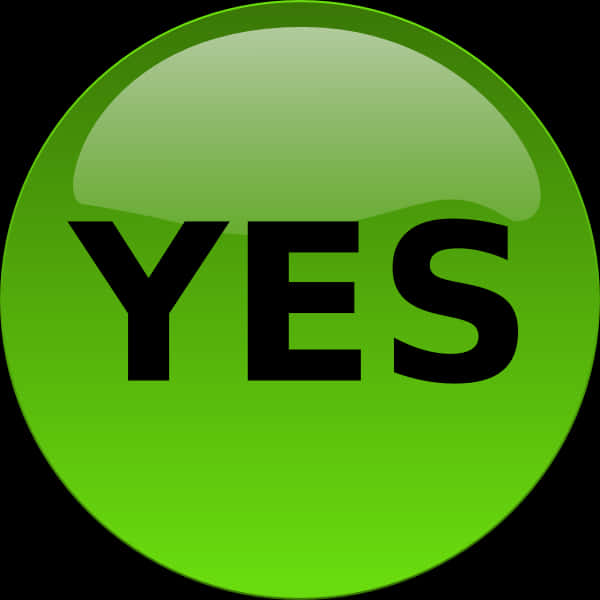 Green Yes Button PNG