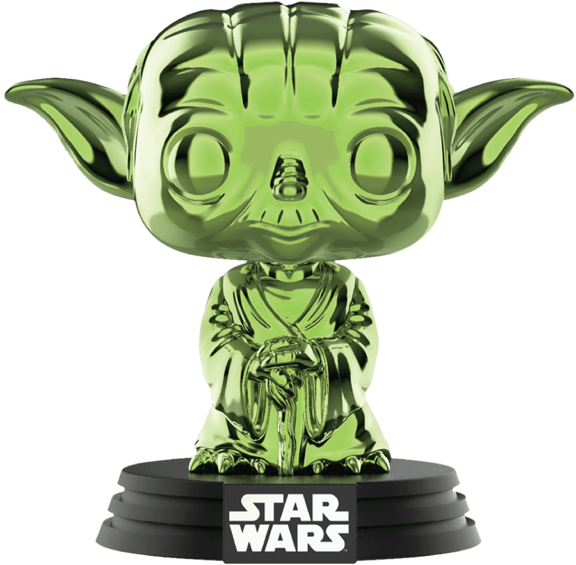 Green Yoda Funko Pop Figure PNG