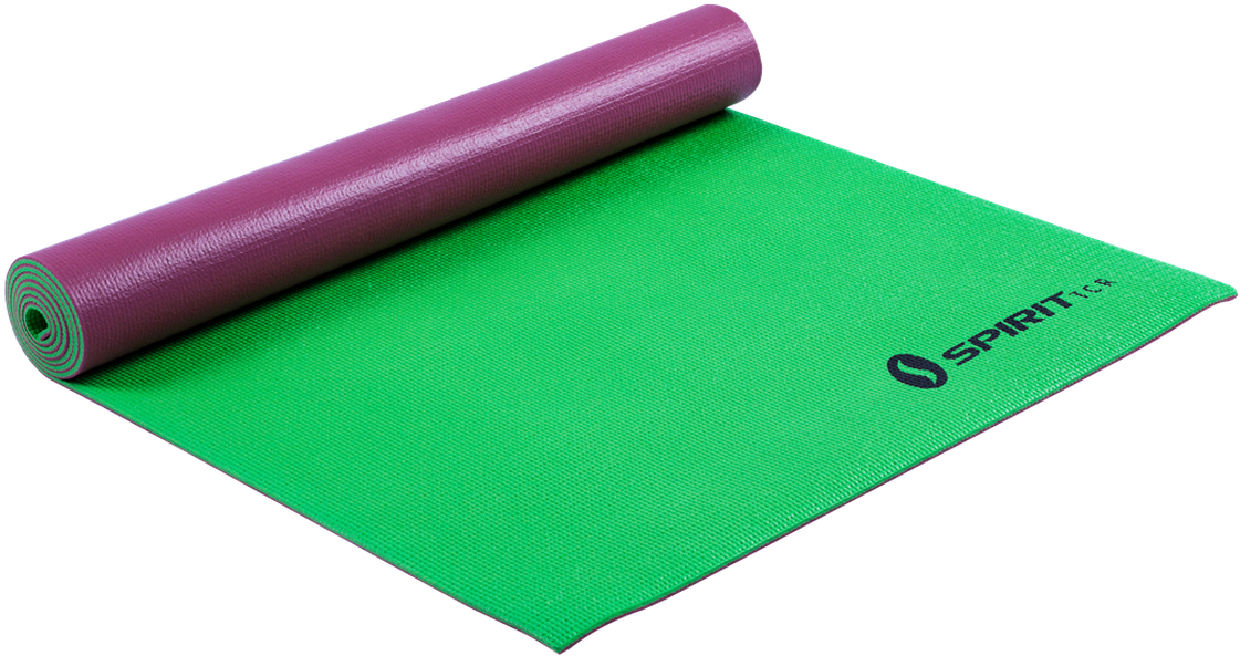 Green Yoga Mat Rolled Halfway PNG