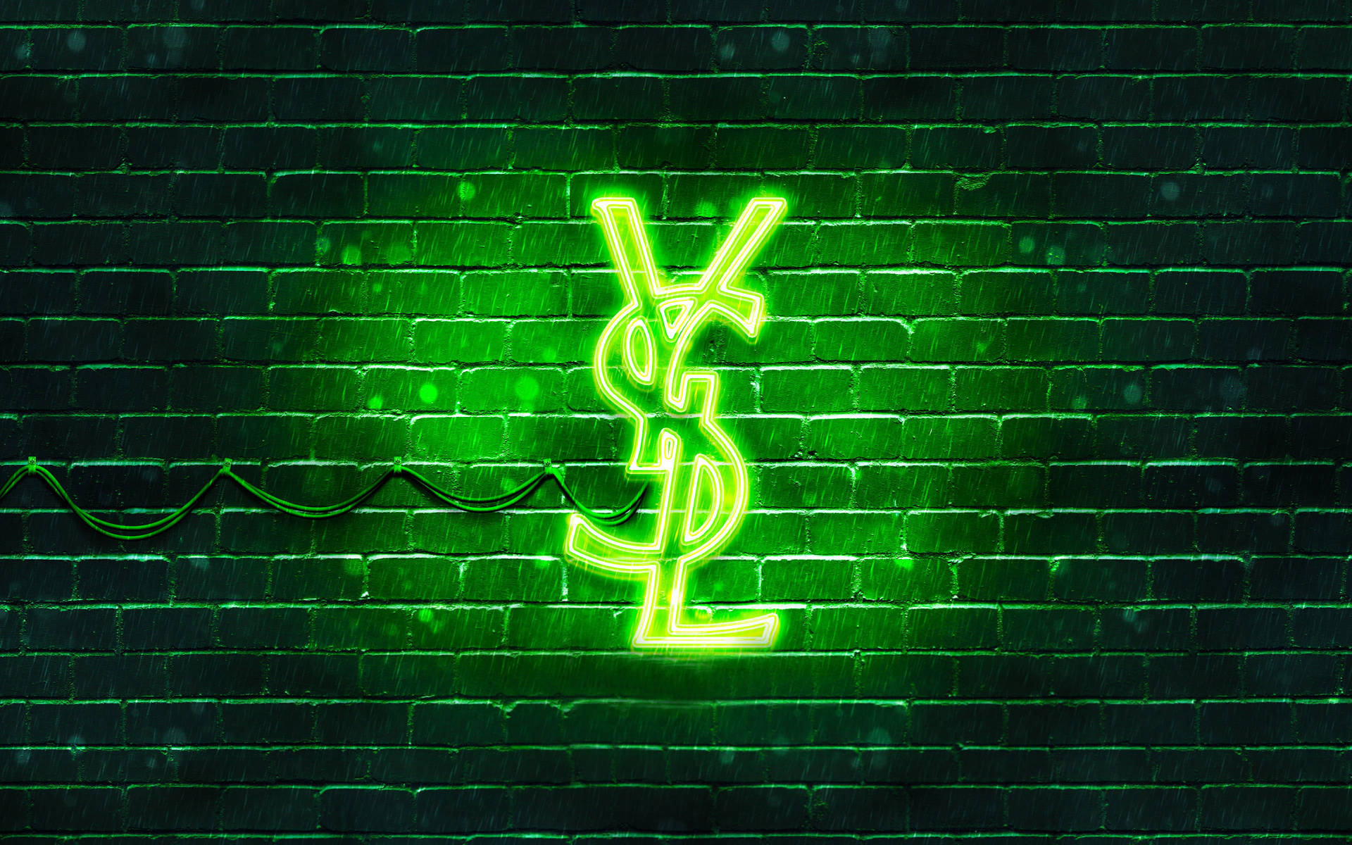 Grünesysl Neonlicht Wallpaper