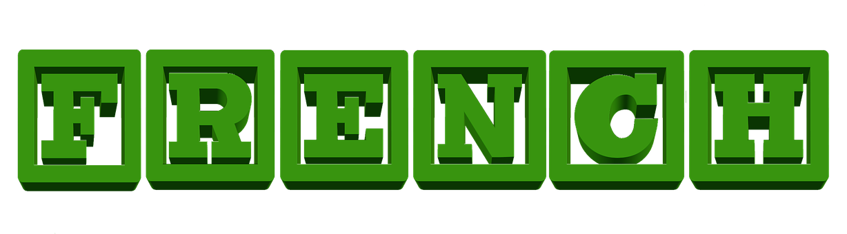 Green3 D French Text PNG