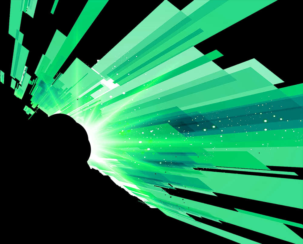 Green_ Abstract_ Speed_ Light_ Burst PNG