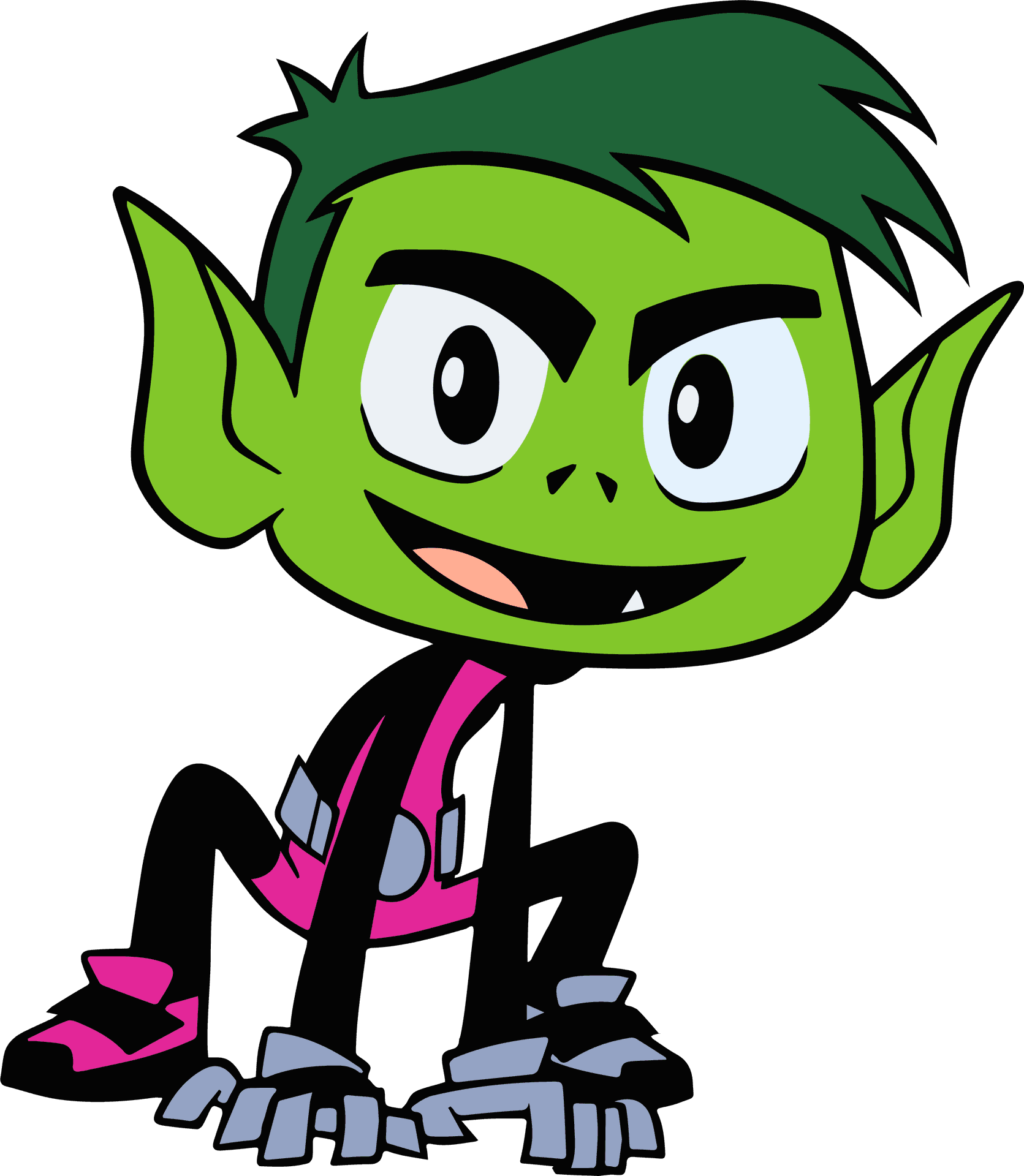 Green_ Animated_ Teen_ Character PNG