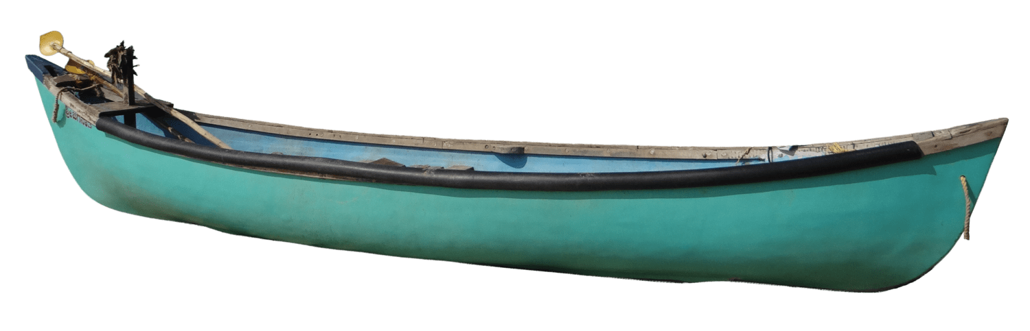 Green_ Canoe_with_ Paddles PNG