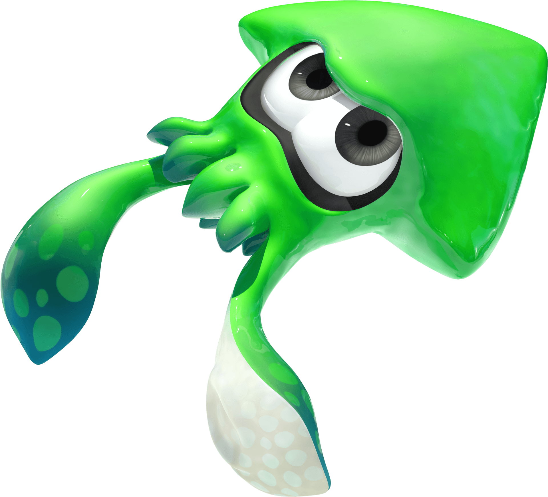 Green_ Cartoon_ Squid_ Character PNG