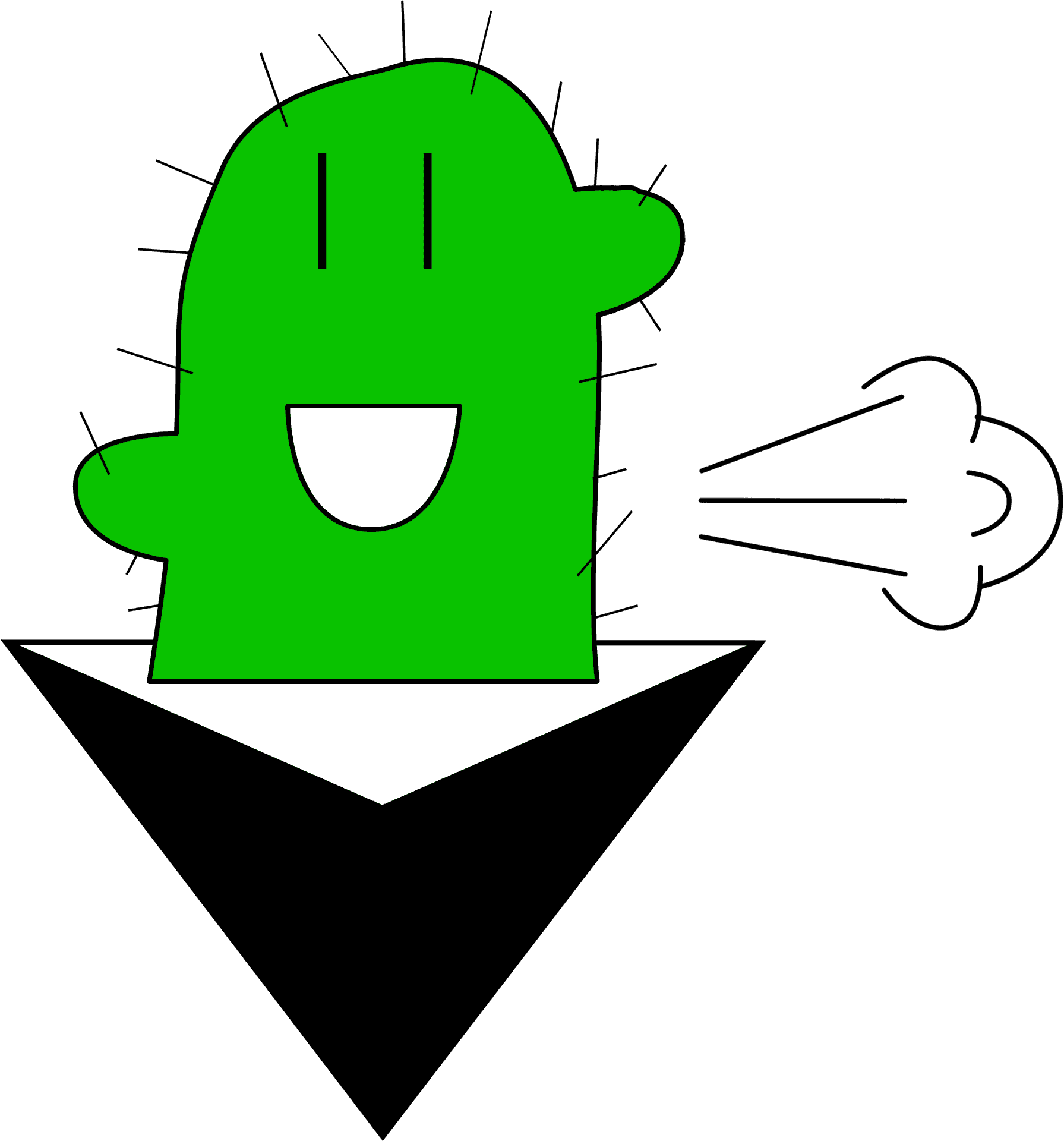 Green_ Character_ Farting_ Illustration.png PNG
