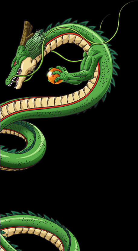 Green_ Dragon_ Holding_ Orb PNG