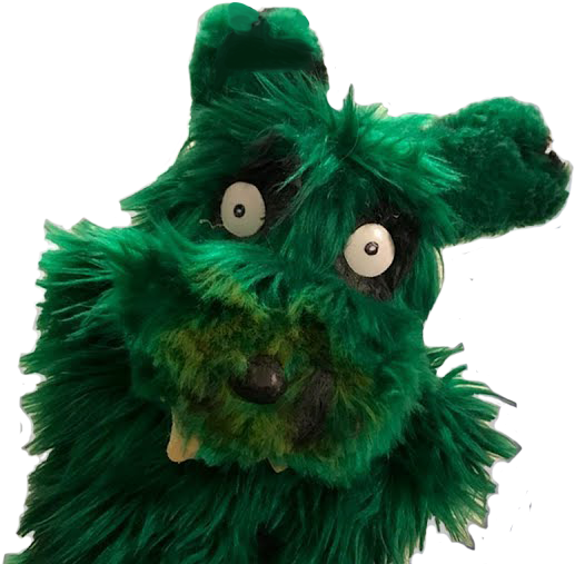 Green_ Furry_ Costume_ Head PNG