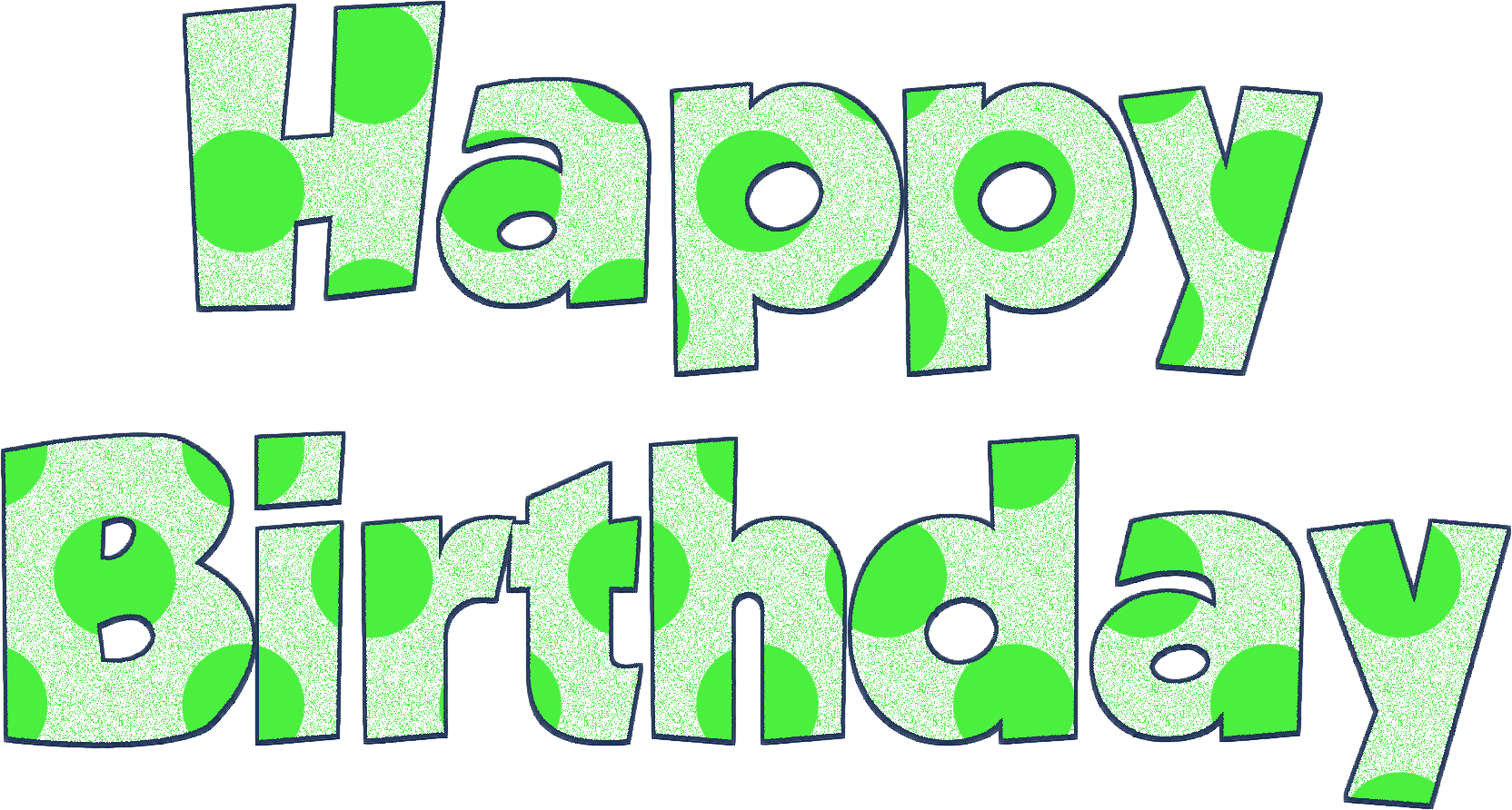 Green_ Happy_ Birthday_ Text_ Graphic PNG