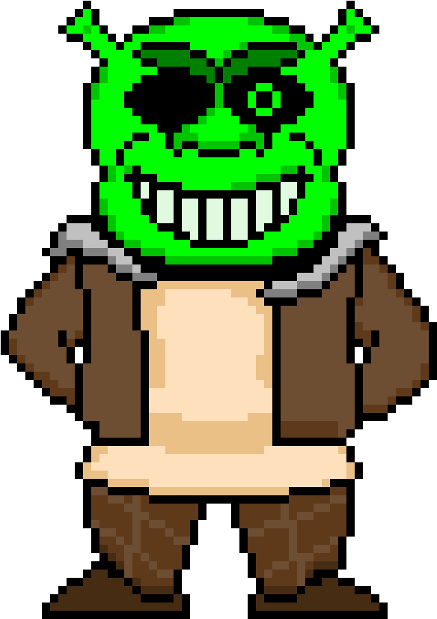 Download Green_ Ogre_ Pixel_ Art_ Character | Wallpapers.com