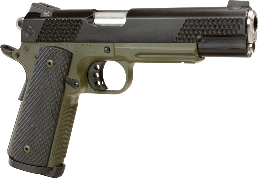 Greenand Black Semiautomatic Pistol PNG