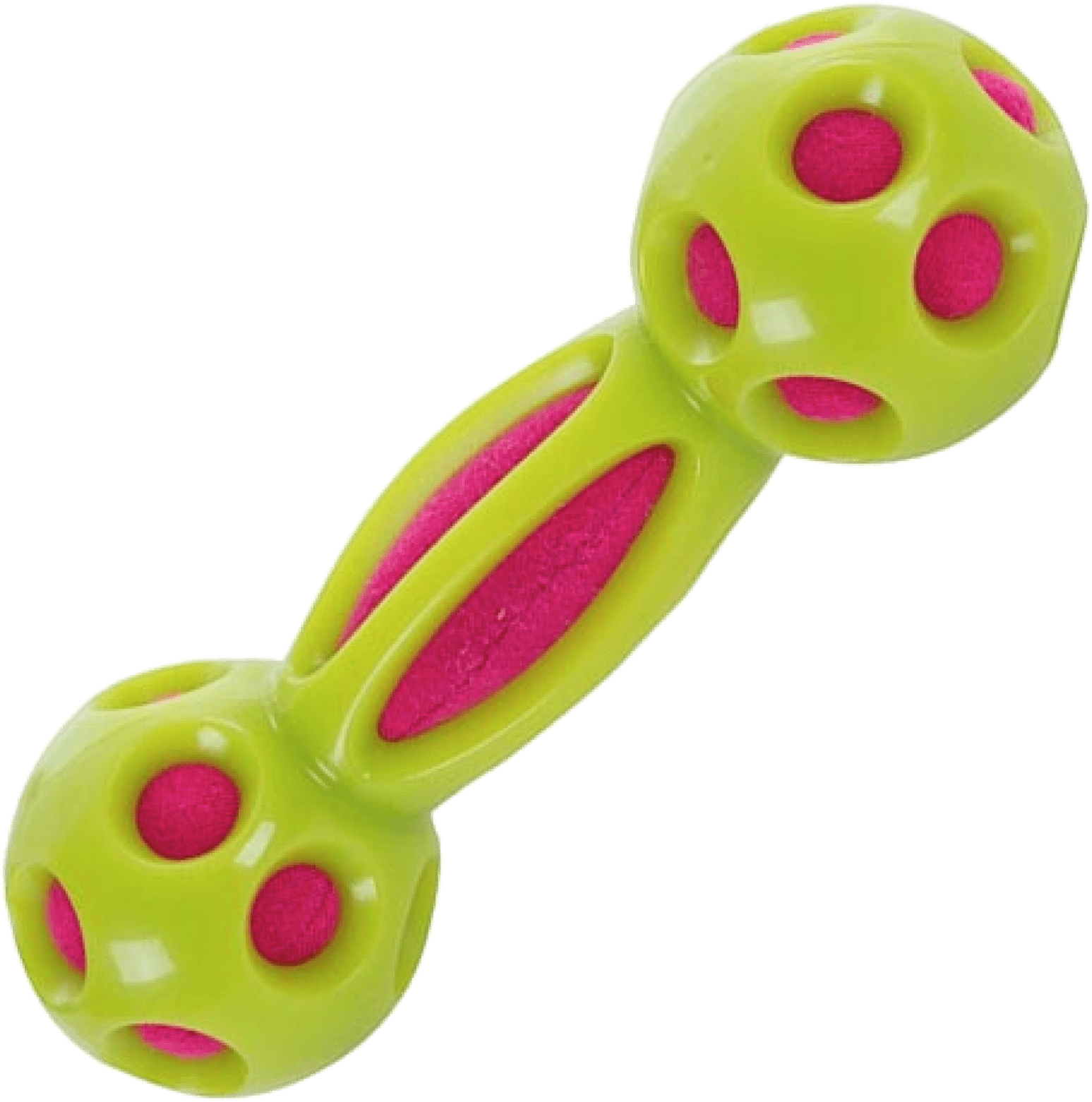 Greenand Pink Dog Toy Dumbbell PNG