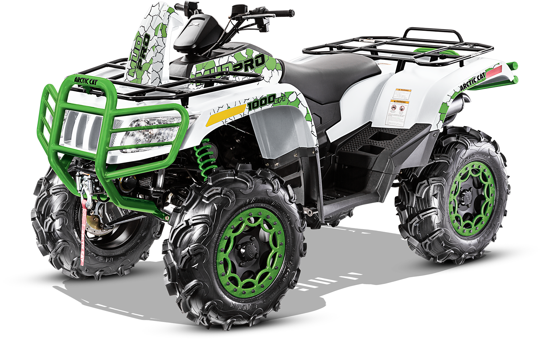 Greenand White A T V Offroad Vehicle PNG