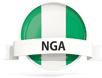 Greenand White N G A Button Banner PNG