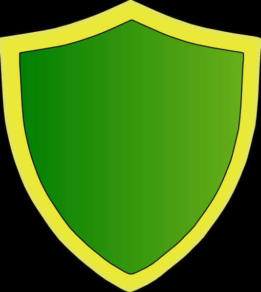 Greenand Yellow Heraldic Shield PNG