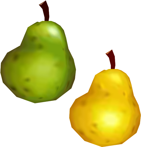 Greenand Yellow Pears Illustration PNG
