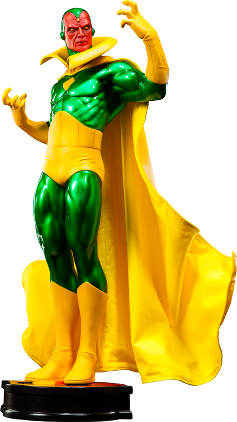 Greenand Yellow Superhero Figure PNG