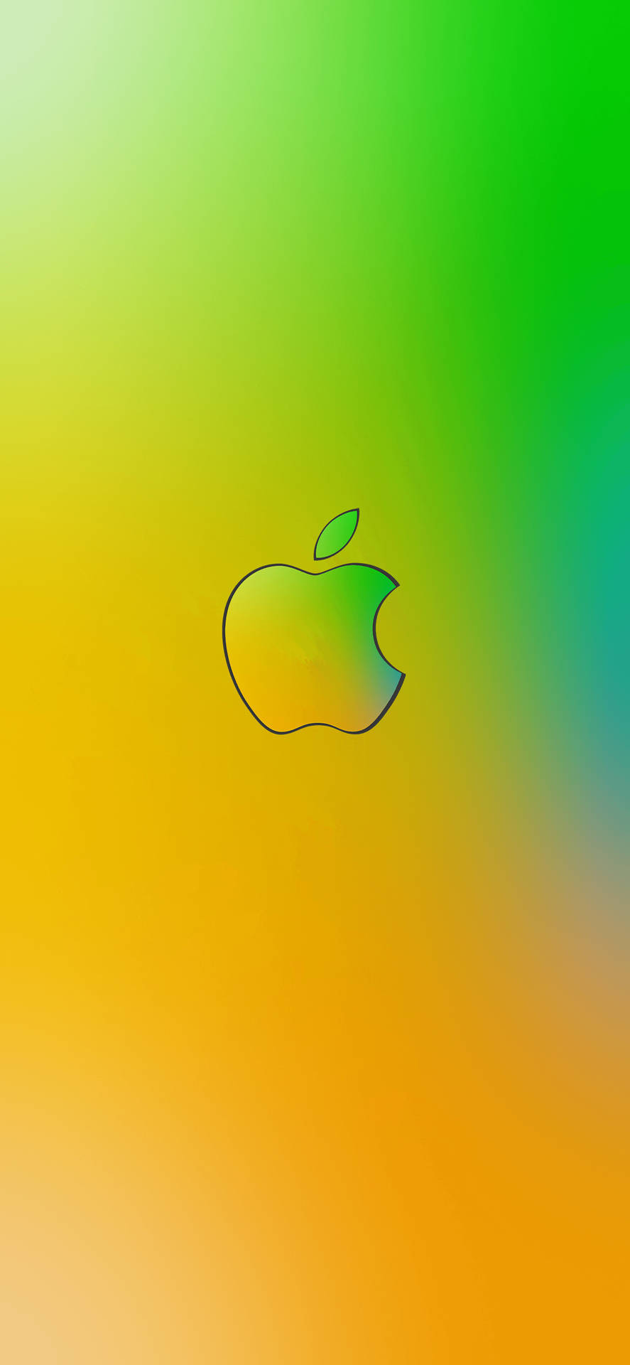 Greenish Yellow Apple Logo Iphone