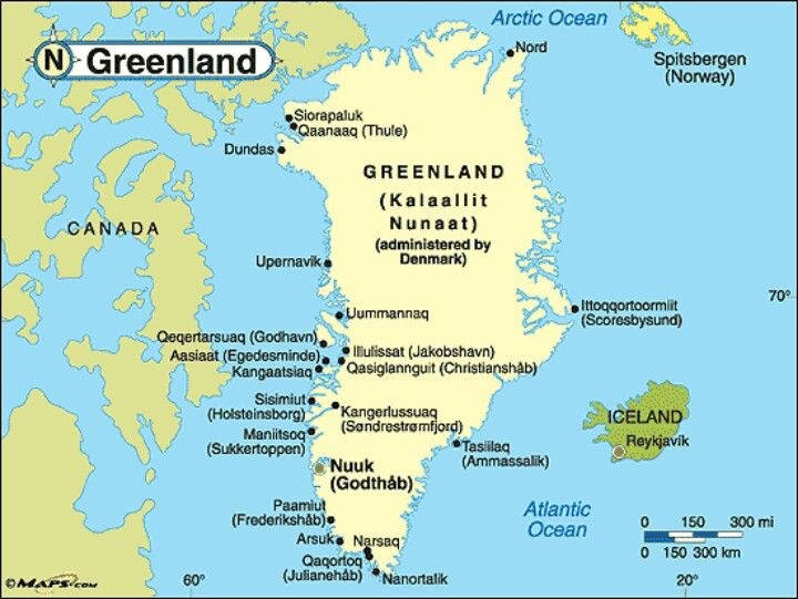 Greenland Geographical Map