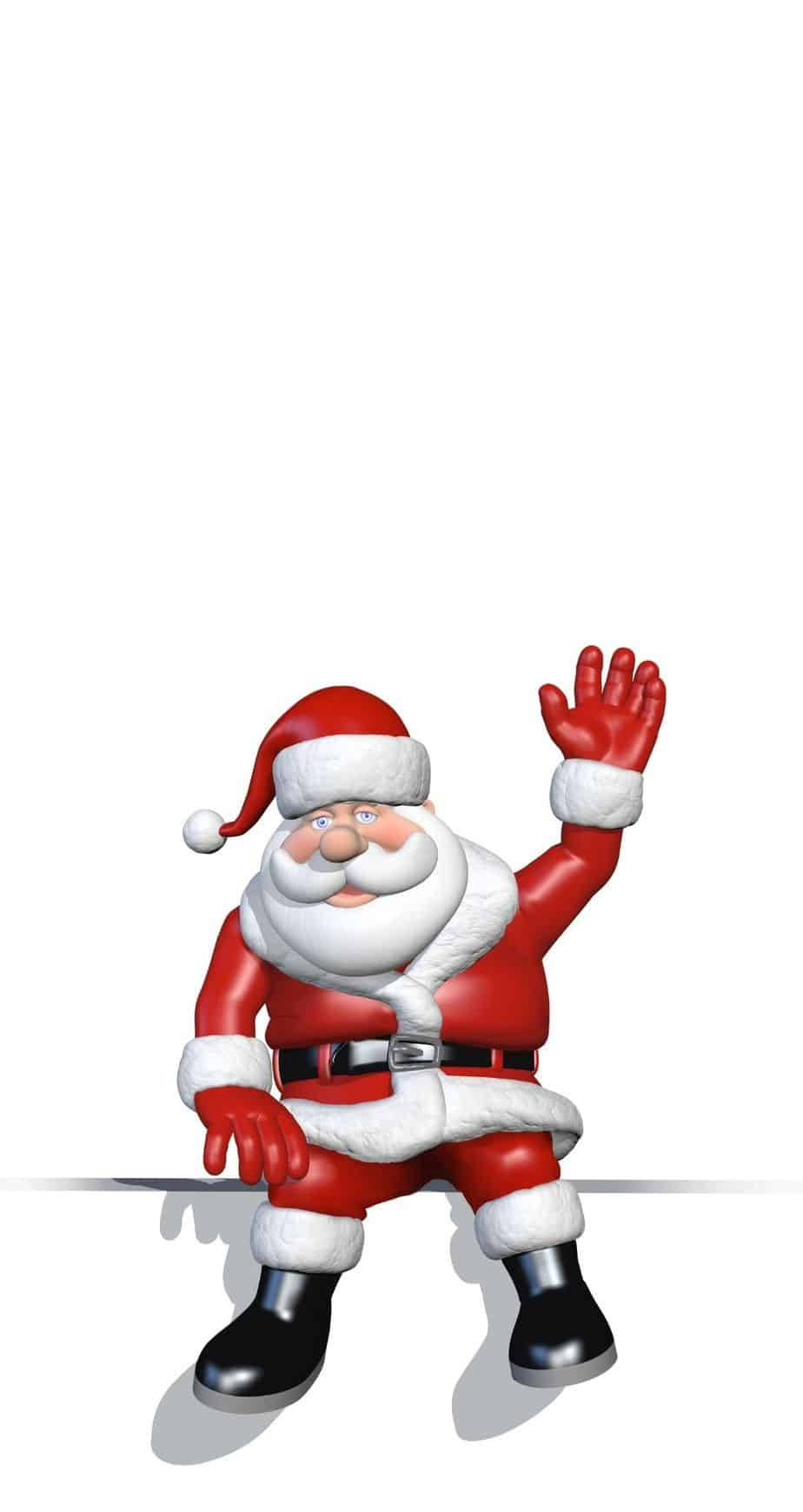 Greeting Santa Claus Christmas Iphone Background