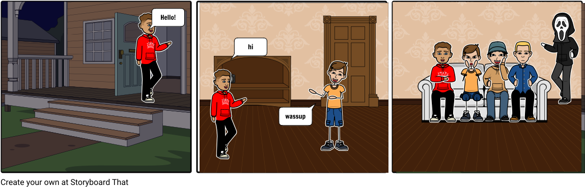 Greeting Sequence Comic Strip PNG