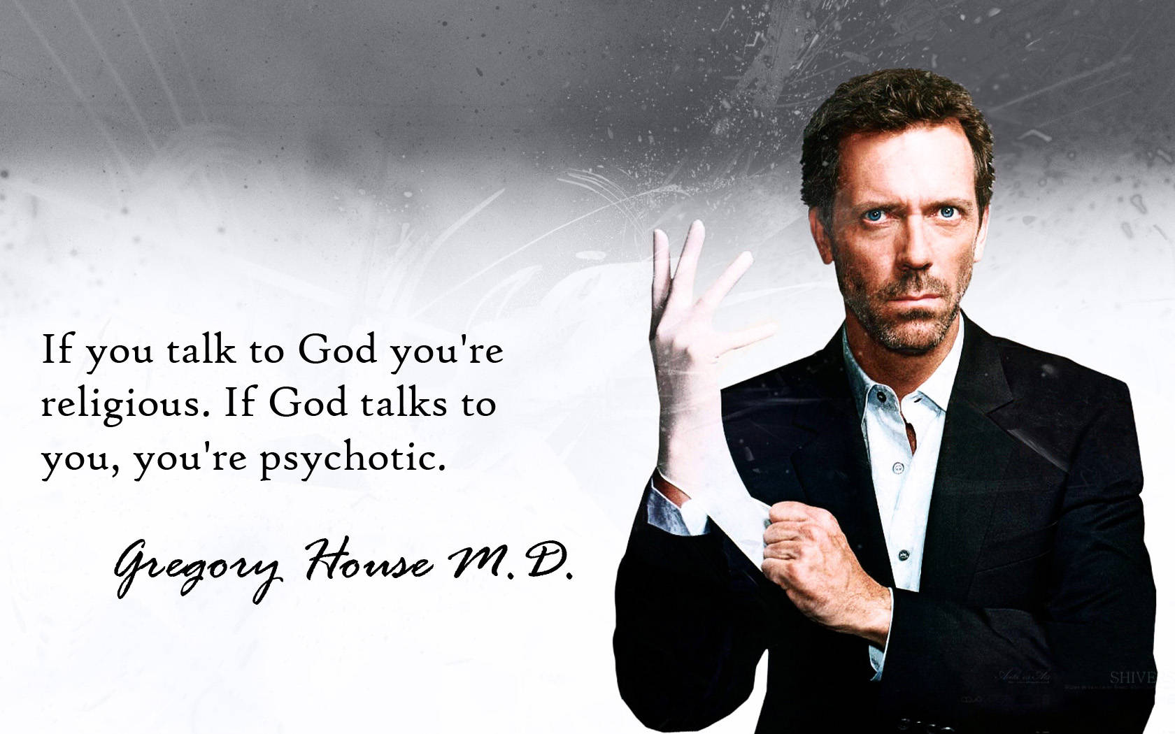 Gregory House M.D Hugh Laurie Quotes Wallpaper