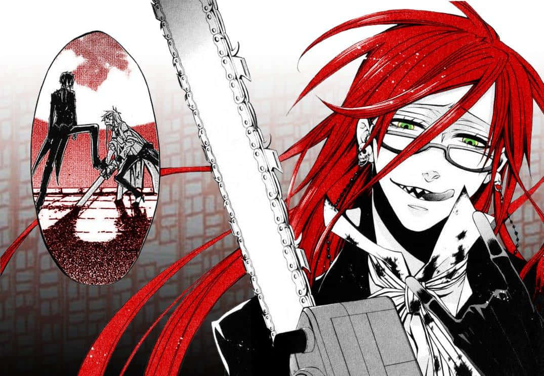 Grell Sutcliff in a Dynamic Pose Wallpaper