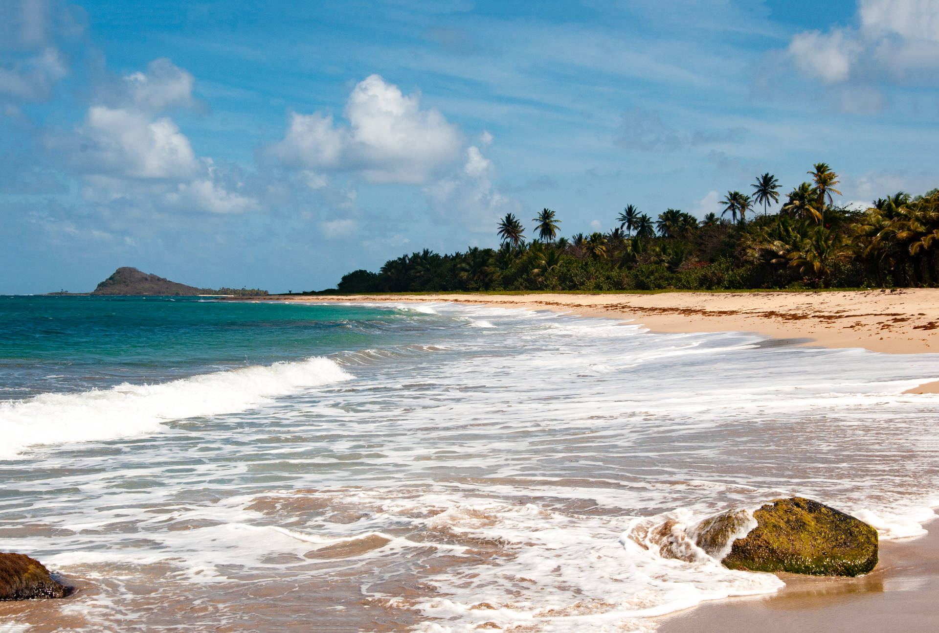 Grenada Sandstrande er en naturlig smuk lindring til dine øjne. Wallpaper