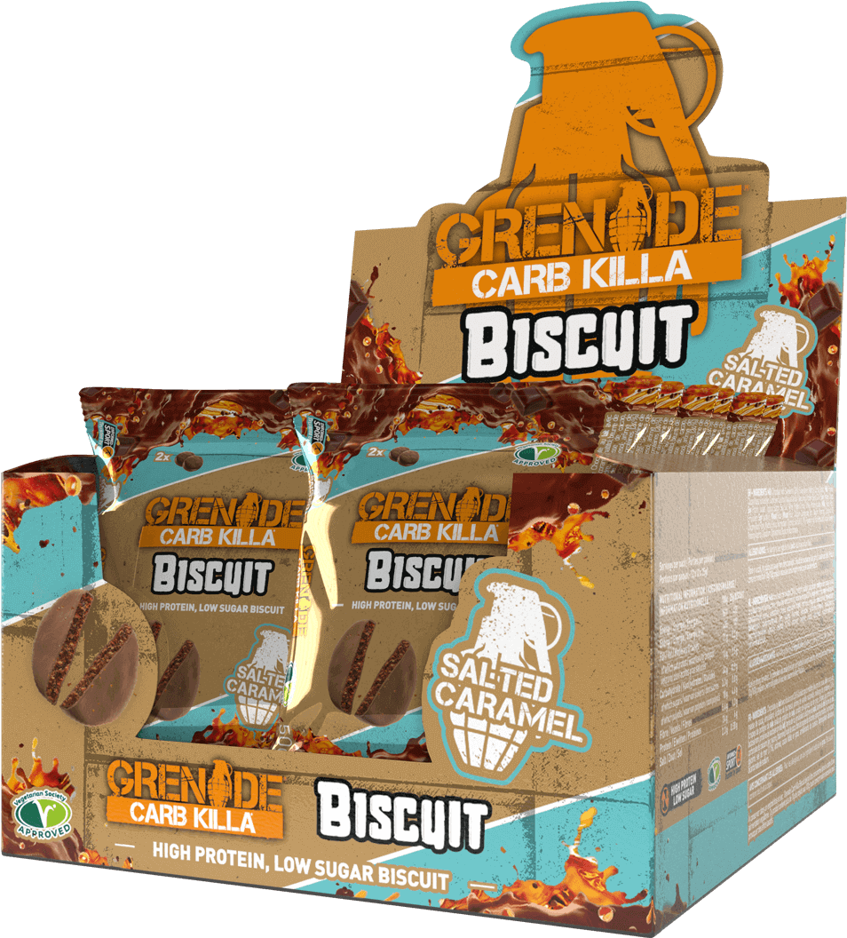 Grenade Carb Killa Biscuit Salted Caramel Packaging PNG