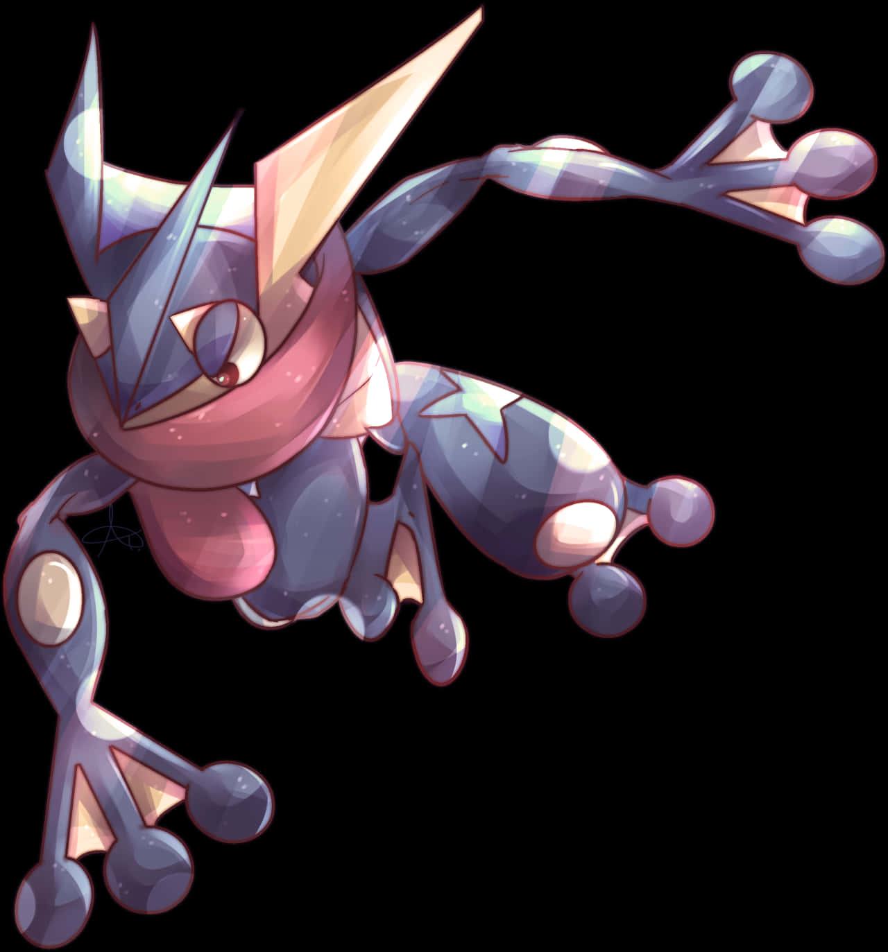 Greninja Pokemon Artwork PNG