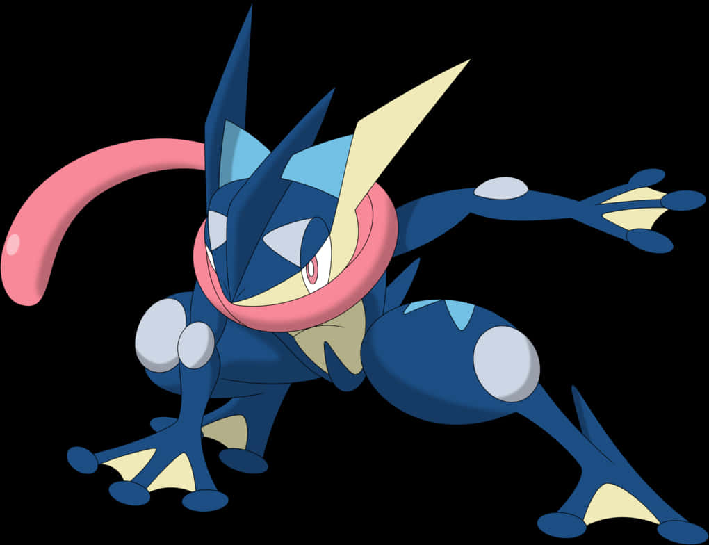 Greninja Pokemon Character Art PNG