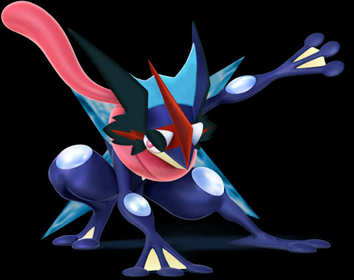 Greninja Pokemon Character Artwork PNG