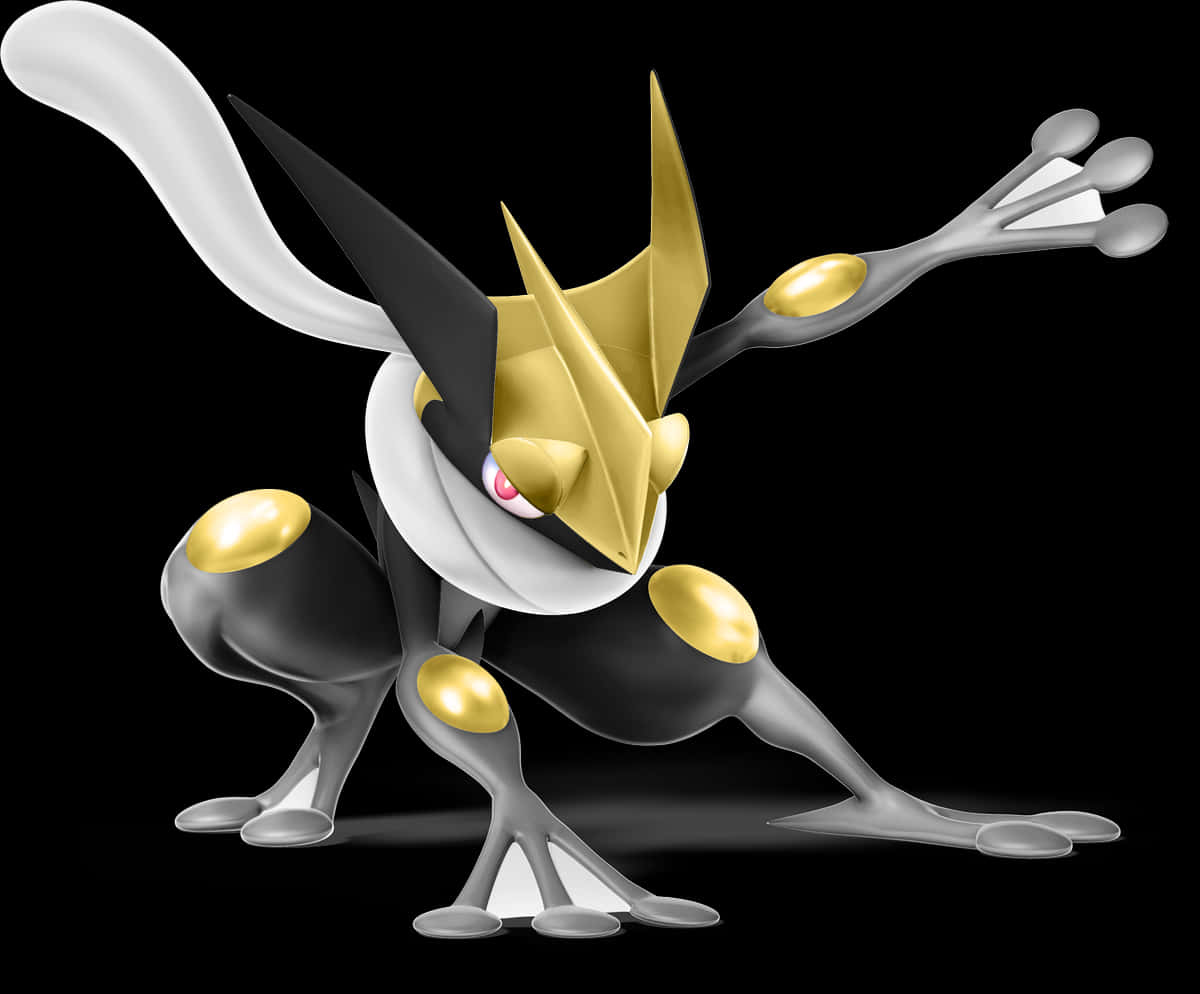 Greninja Pokemon Character Artwork PNG