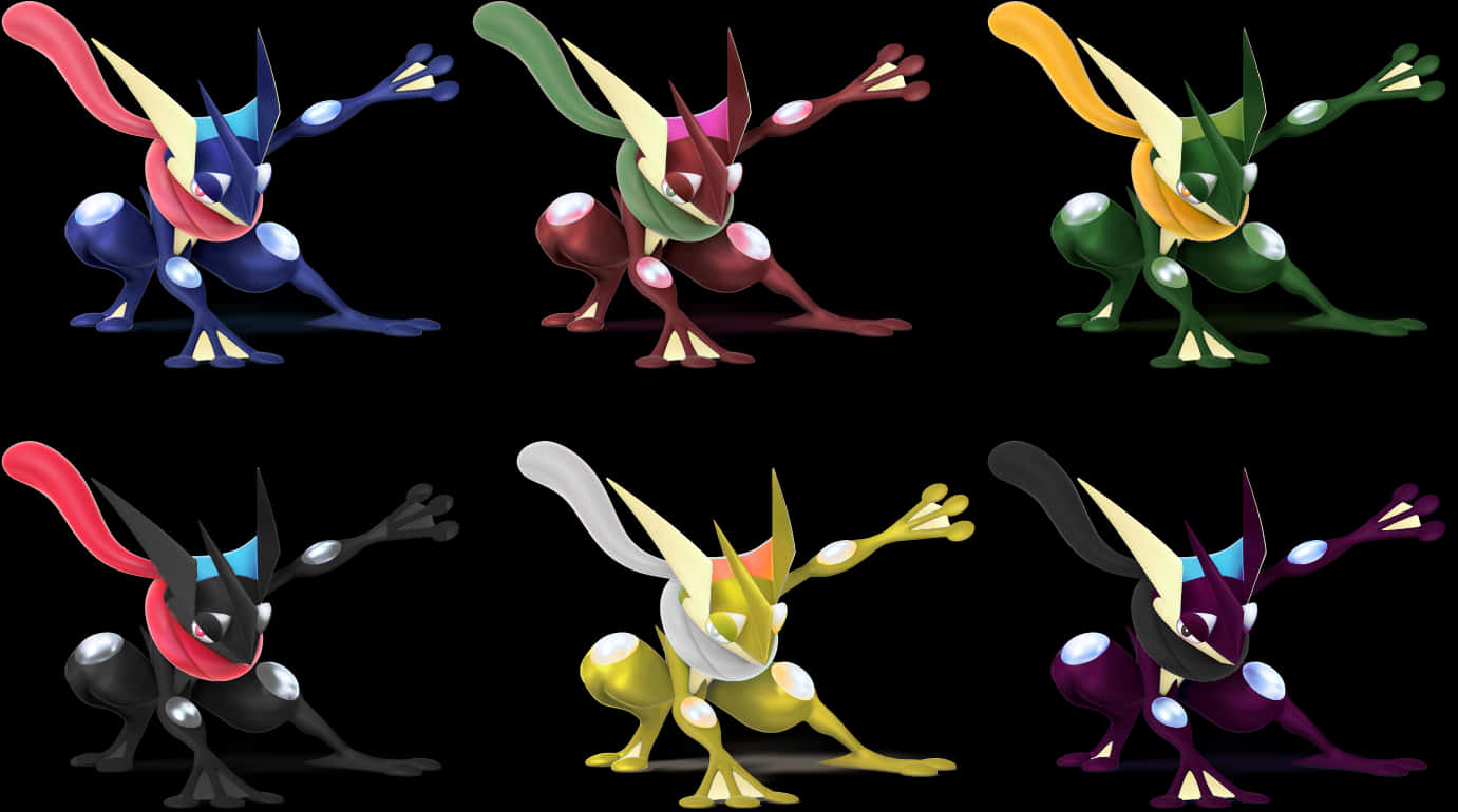 Greninja_ Variants_ Collection PNG