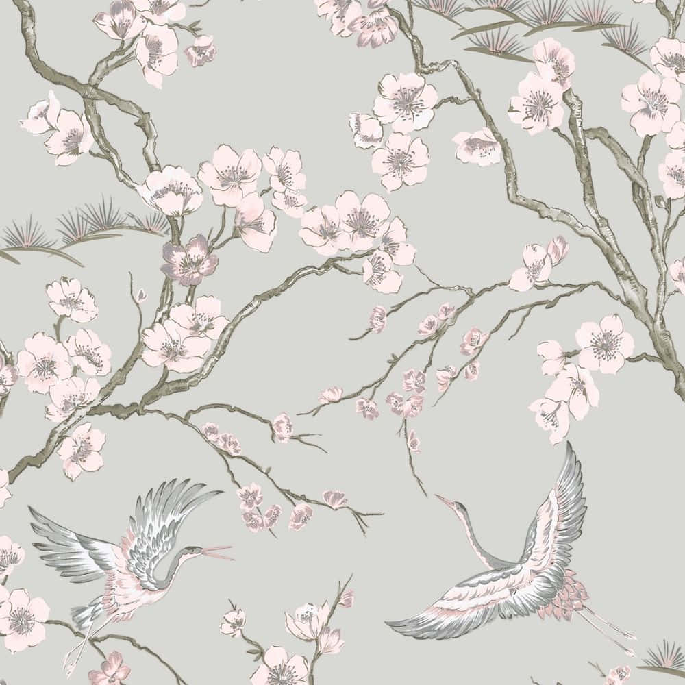 Soft balance of grey and pink Wallpaper