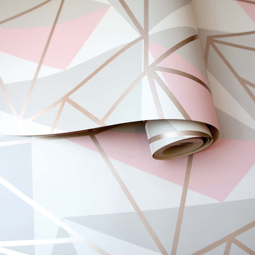 Soft and sweet, the tones of grey and pink create a creative color combination. Wallpaper