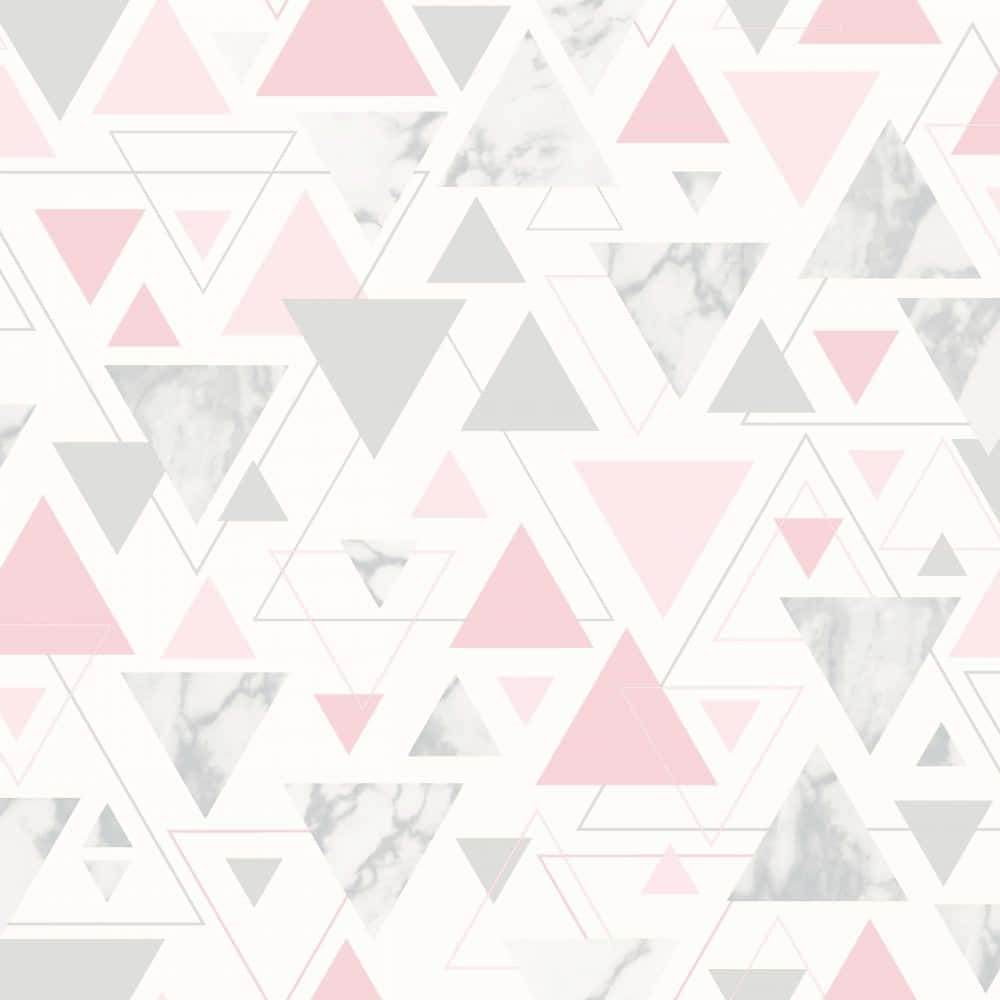 Classic Modern Combination - Grey and Pink Wallpaper