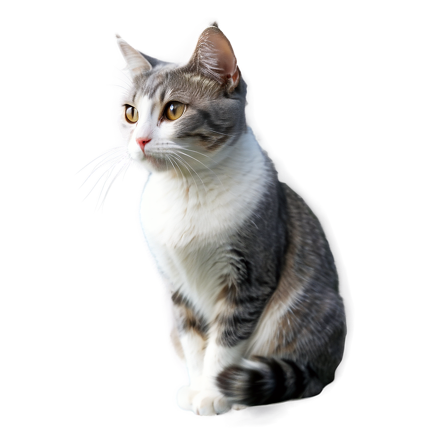 Grey And White Cat Png Pfn15 PNG