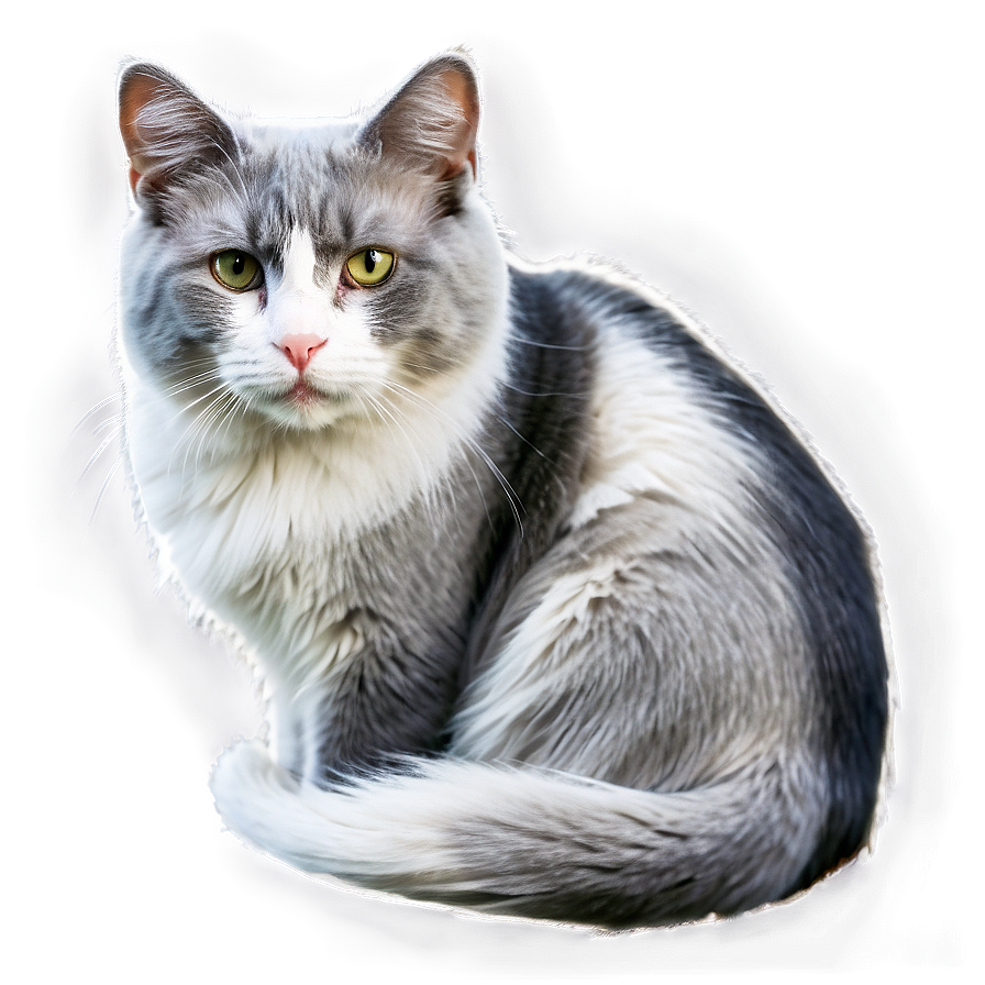 Grey And White Cat Png Vnq38 PNG