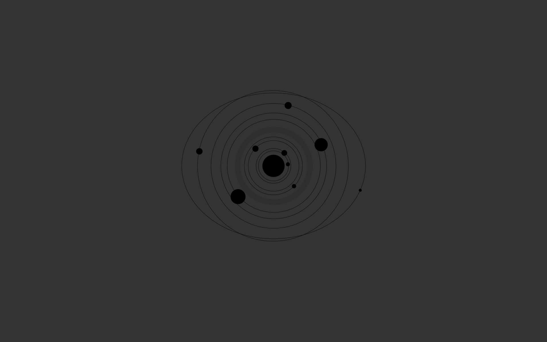 Illustrationdes Sonnensystems Mit Grauem Hintergrund
