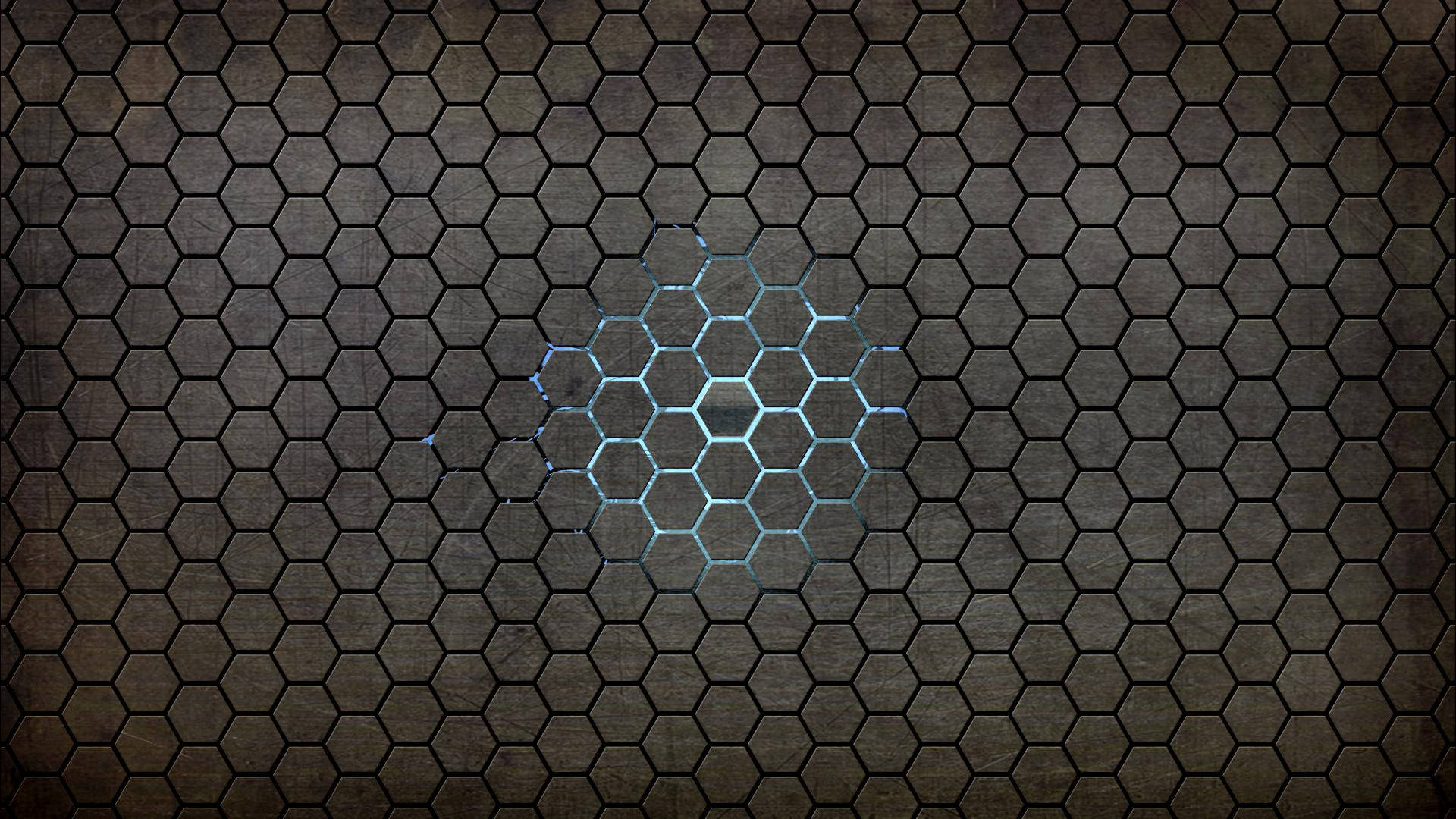 Grey Background With Honeycomb Pattern Wallpaper