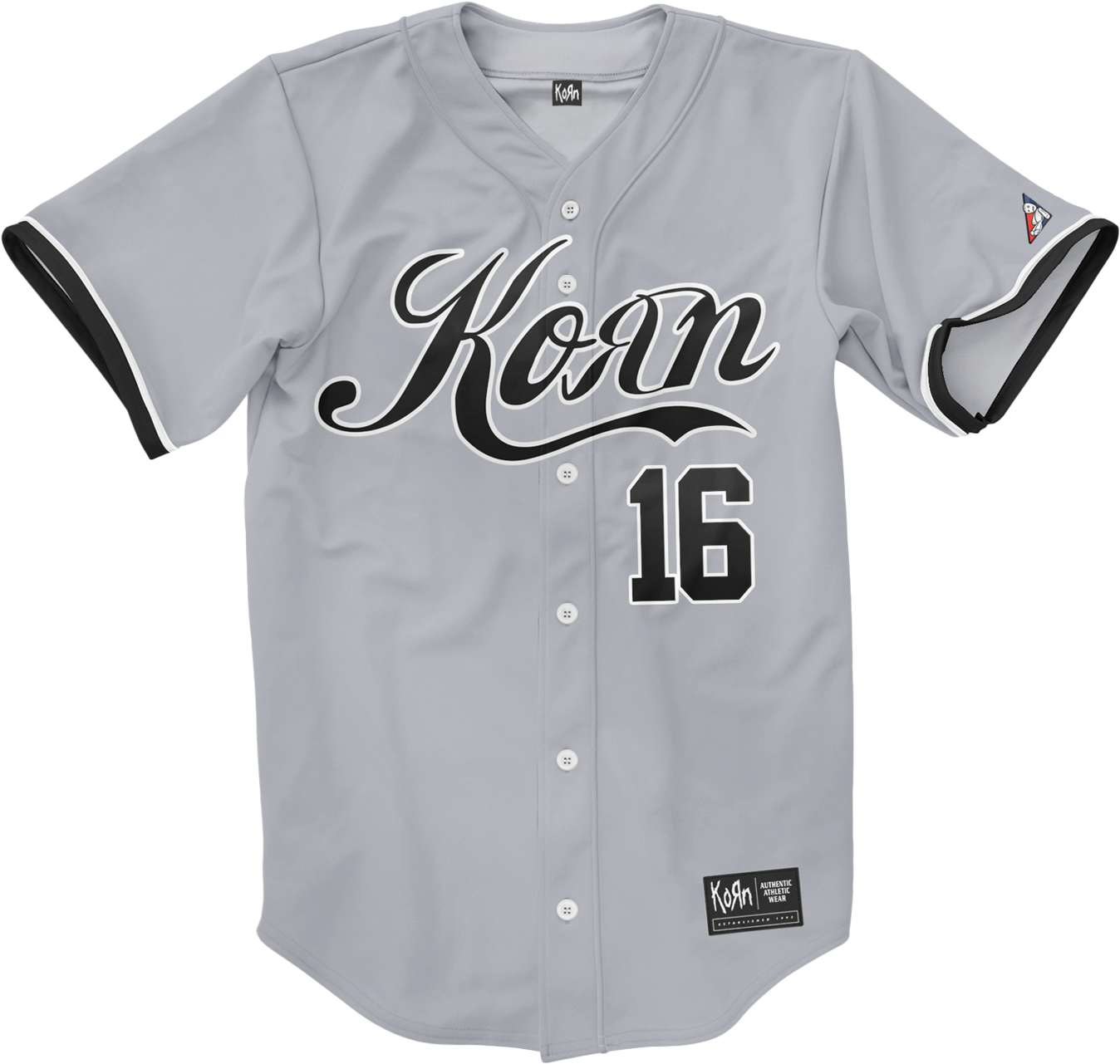 Grey Baseball Jersey Number16 PNG