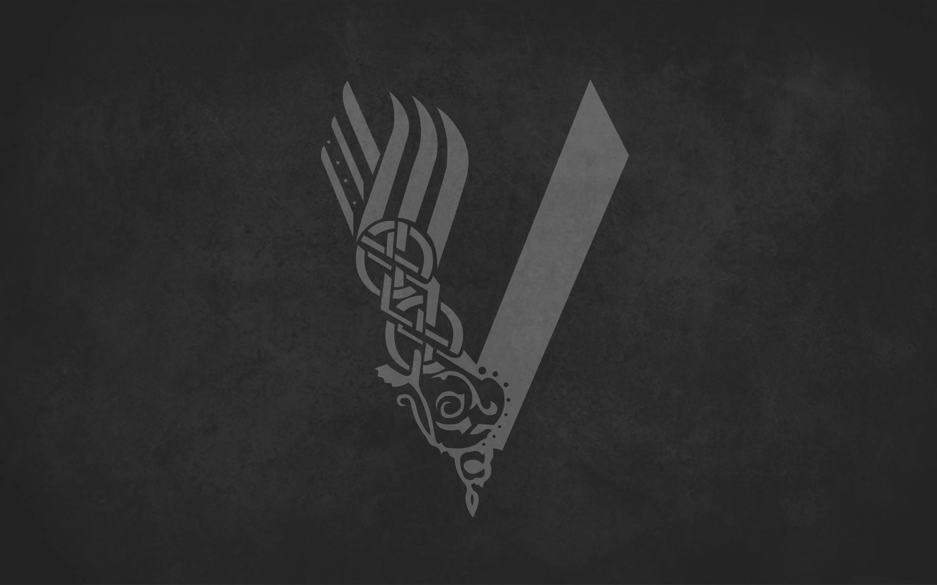 Logo Dei Vichinghi Grigio Nero Sfondo
