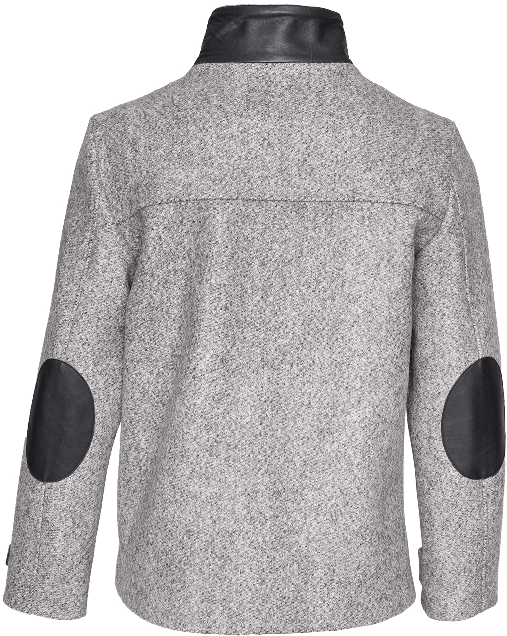 Grey Blazerwith Black Elbow Patches PNG