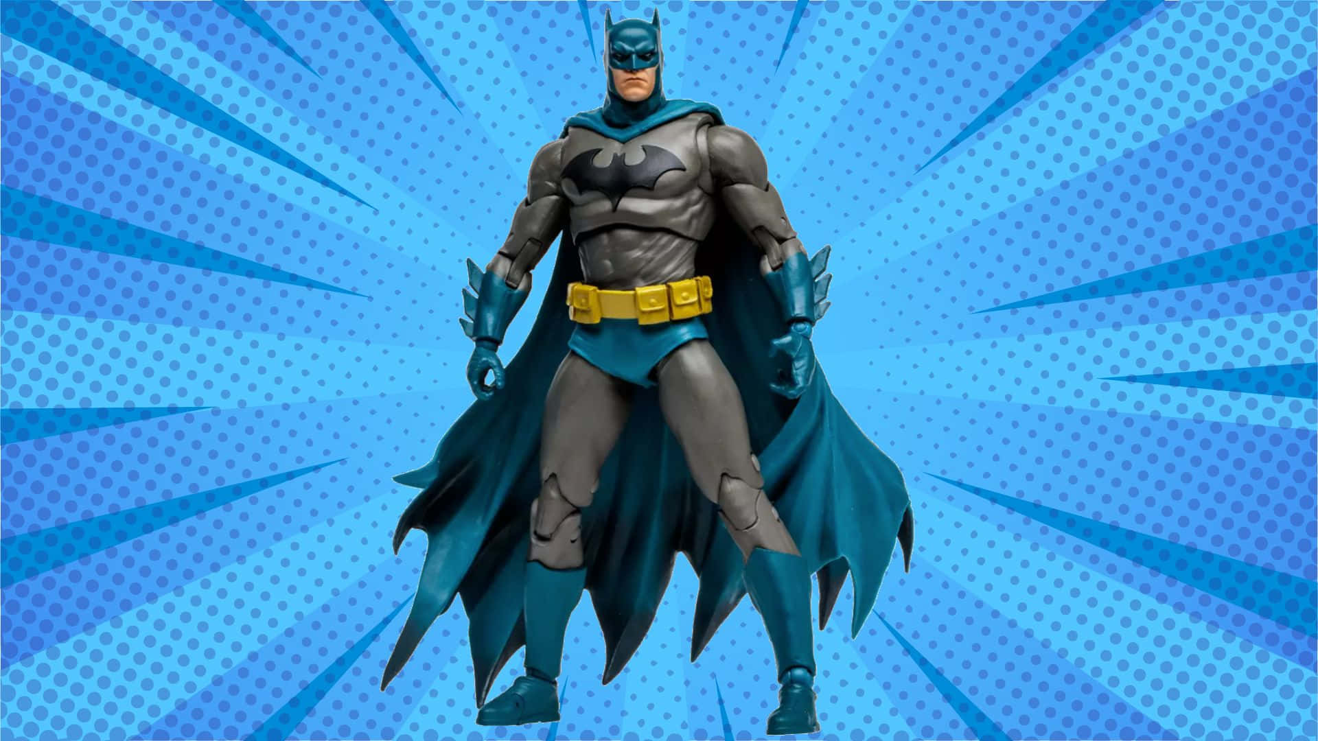 Batmani Blått Med Blå Bakgrund