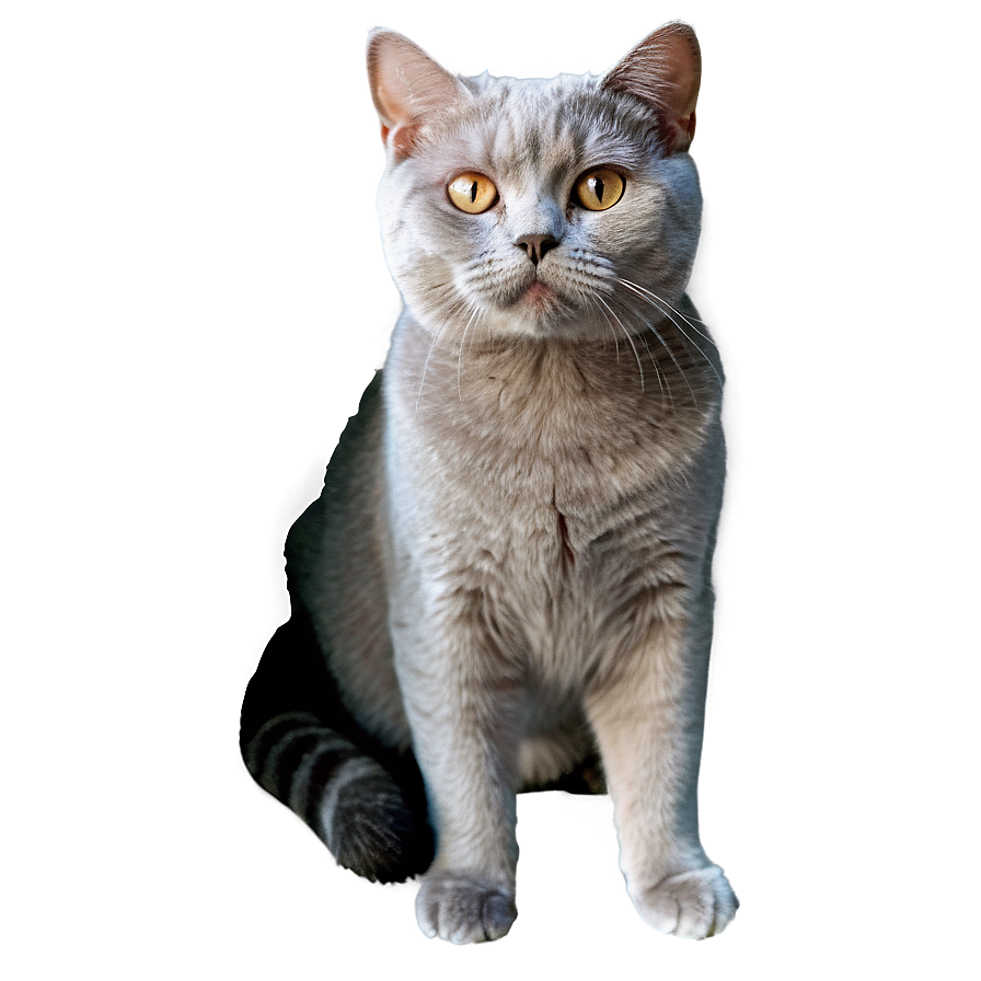 Grey British Shorthair Cat Png Cvg1 PNG