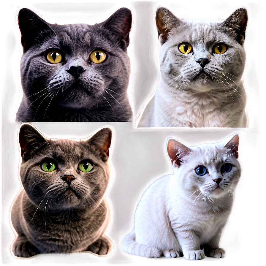 Grey British Shorthair Cat Png Eit23 PNG