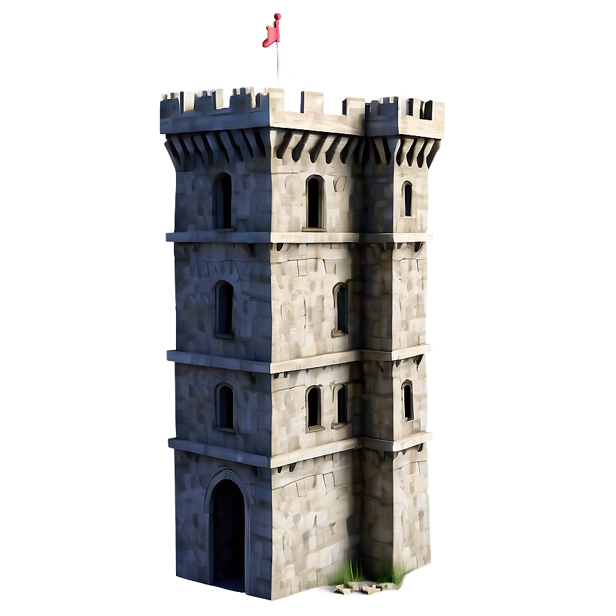 Grey Castle Tower Png 06232024 PNG