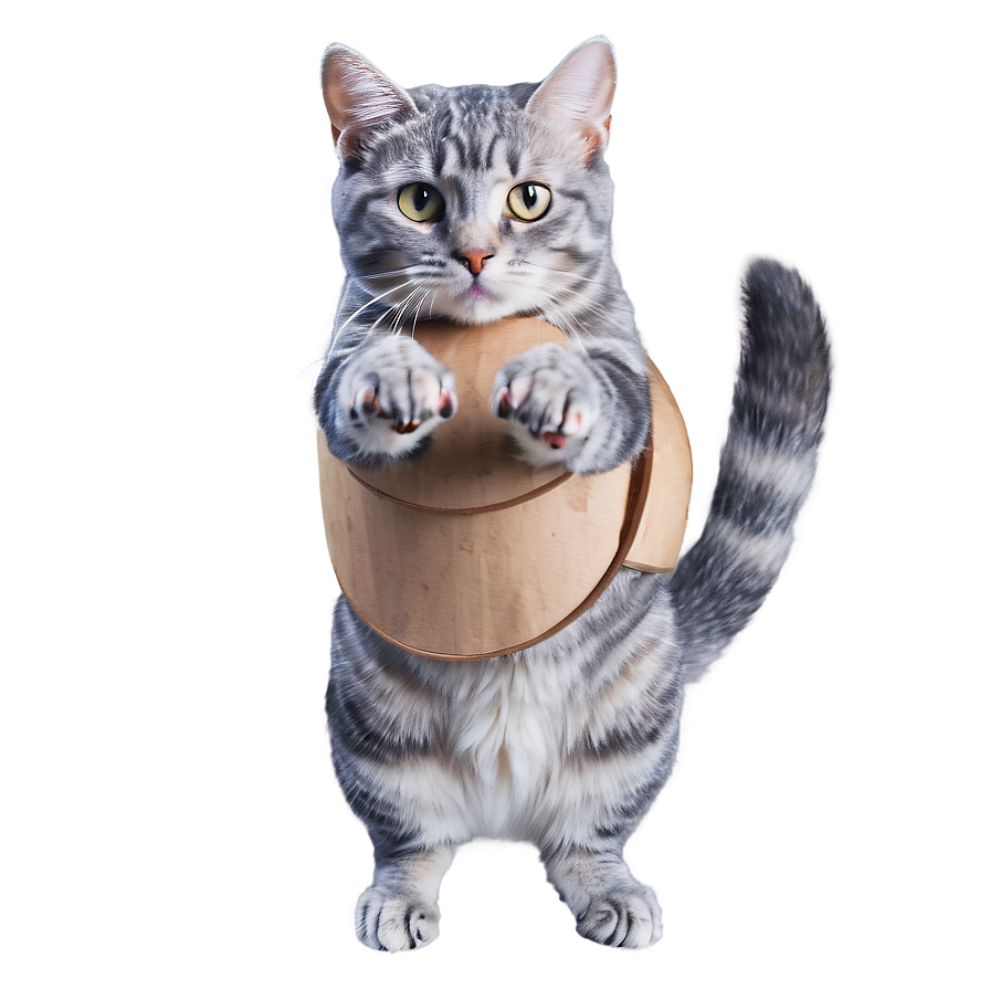 Grey Cat Doing Tricks Png 21 PNG